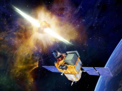 Vu artistique du futur satellite SVOM © Cnes